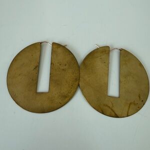 Gold large hoop earrings